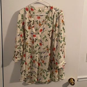 Rose+Olive floral top